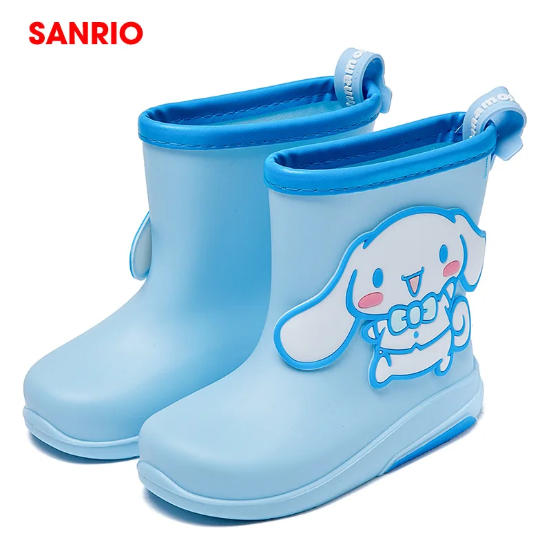 Sanrios Cartoon Rain Boots Hello Kittys Rain Waterproof Shoes Thicken Wear-Resistant Rain Boots Child Wear Outside Low Boots