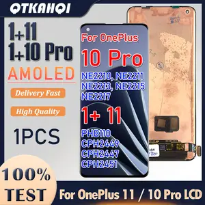 Bilashmart 6.7 AMOLED OnePlus 10 Pro LCD 1+10 Pro NE2210 NE2211 Display Touch Screen Digitizer OnePlus 11 LCD 1+11 PHB110 CPH2449