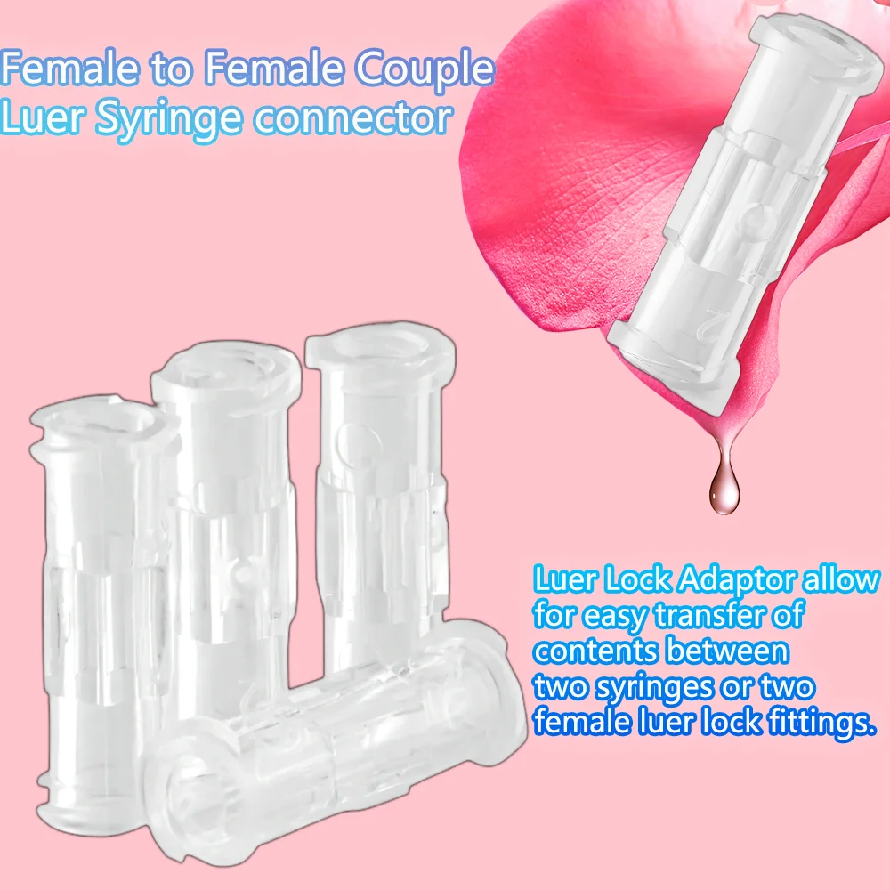 Coupler Syringe  Connector Transparent Female to Female Luer Lock Sterile Individual Packaging Sterile Luer Syringe Connector