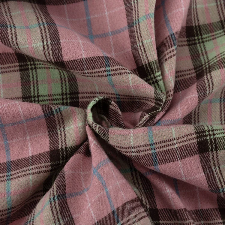 Damen Casual Vielseitiges Kariertes Hemd Herbst Retro Elegantes Revers Lose Strickjacke Top Rosa Bedruckte Langarm-Einzelknopfbluse