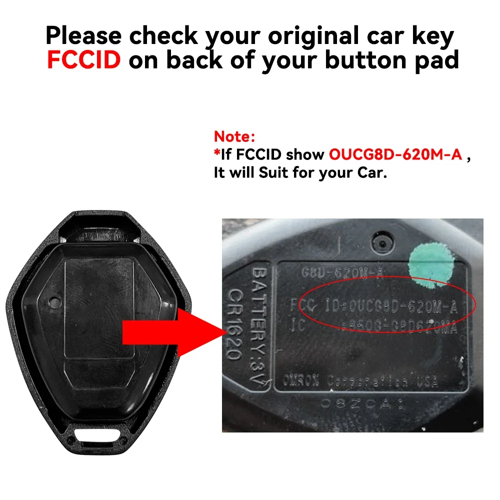 KEYYOU Fob ID46 Chip OUCG8D-620M-A 313.8Mhz Remote Key For Mitsubishi Galant Eclipse Lancer Outlander 2007 2008 2009 2010 2011