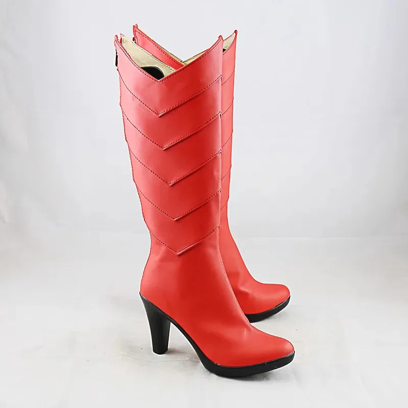 2025 aaa Anime That Time I Got Reincarnated as a Slime Milim Nava Cosplay Schuhe Damen Halloween Party Rotes PU-Leder mit hohen Absätzen