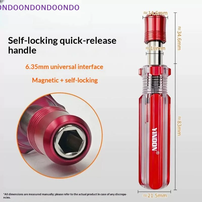 Quick Release Self Locking Screwdriver Handle 1PC One Hand Operation for Plumber Small Repair Tasks
