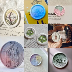 New Wax Seal Multilayer Carved Chapter Lovely Head Anaglyph Bronze Wedding Invitations Envelope Seal Stamp Diy Toys