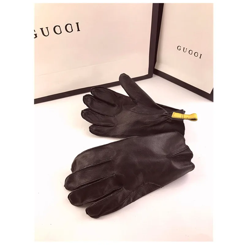 Men's Full-finger Motorcycle Off-road Riding Retro First-layer Cowhide Locomotive Leather Gloves