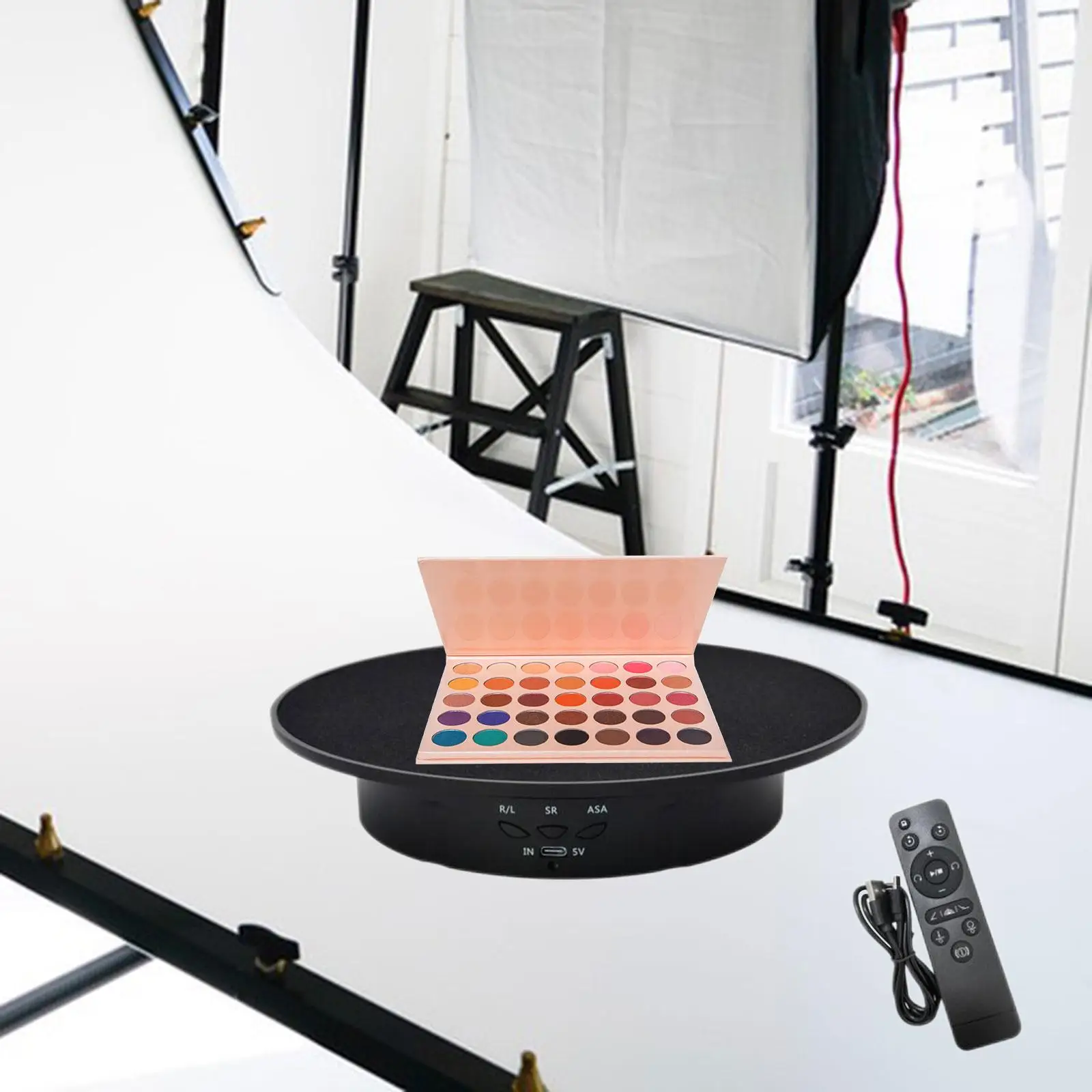 Rotating Display Stand Motorized Turntable Electric Jewelry Model Holder USB Powered for Tabletop Show