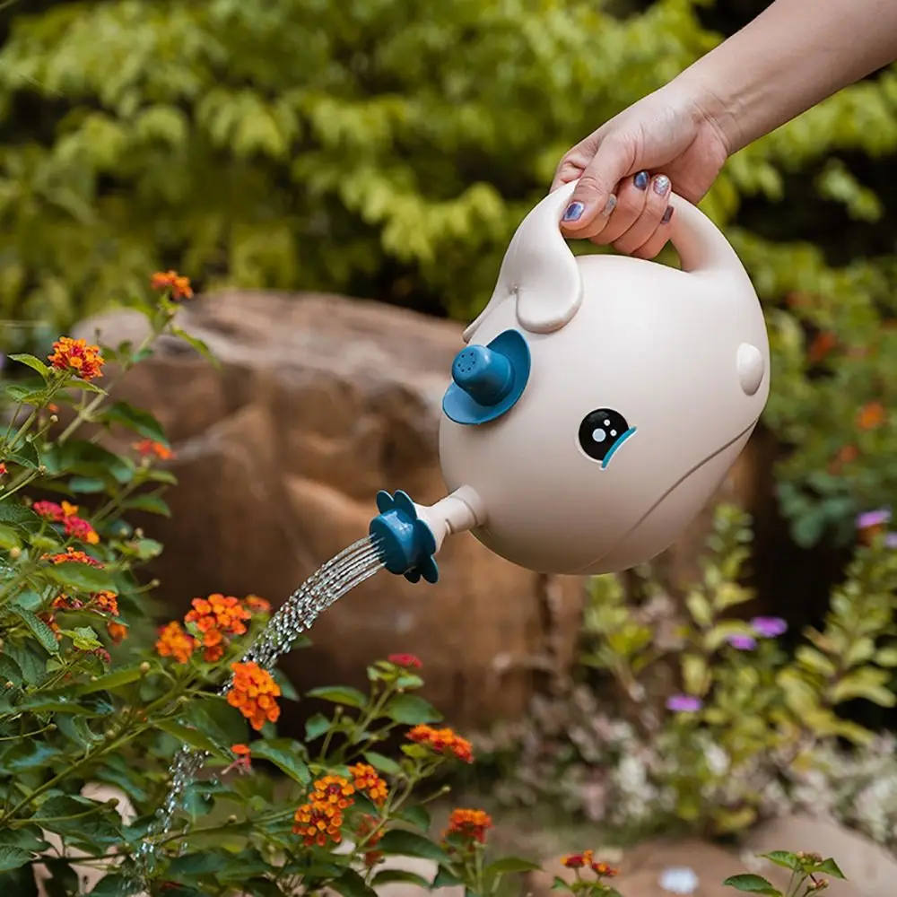 Arrosoir d'extérieur en plastique pour enfants, pelouse, jardinage, d'argile, plantes succulentes, baleine de dessin animé mignon, 2200ml