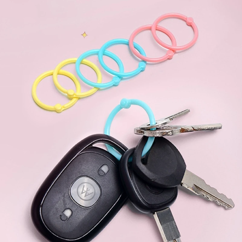 Loose Leaf Binder Rings Flexible Book Rings,Indexes Card Rings, Keyrings,Notebook Paper Rings for Office, School or Home