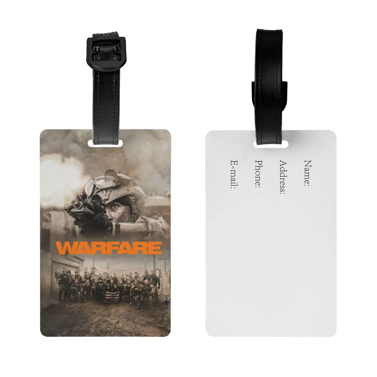 Warfare Movie (2025) Luggage Tags for Suitcases Funny Baggage Tags Privacy Cover Name ID Card