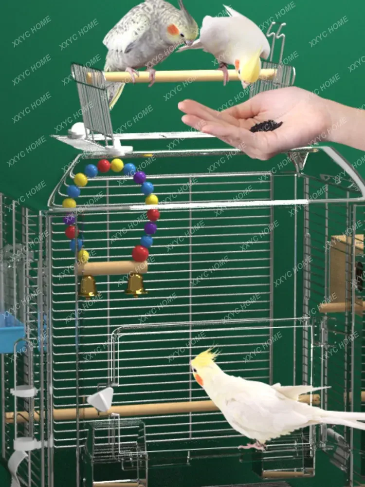 Bird Cage Weft Threads Panoramic Transparent Cage White Eye Thrush High-End Xuanfeng Parrot Special Viewing Cage