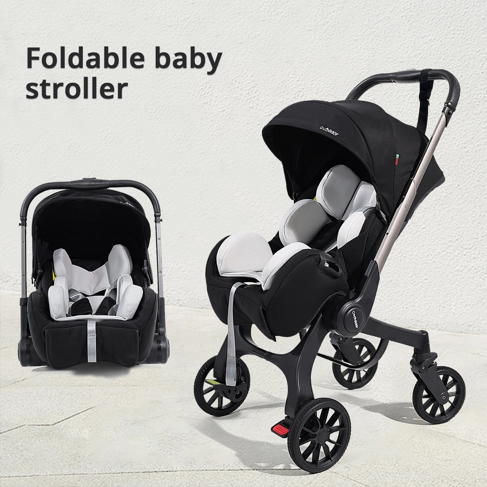 

Детская коляска Go-Anywhere, используется регулируемой спинкой, легко складывается и приятный для новорожденных, для использования в город или в кемпинге.