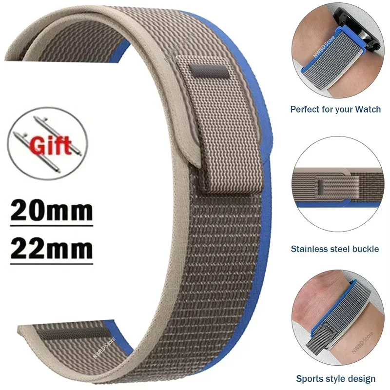 20mm 22mm Nylon Hurok szíj számára garmin vivoactive 4 5 Előjel 255 265 smare nézni Érlelődik Behelyettesíthető számára garmin venu 3 2 correa