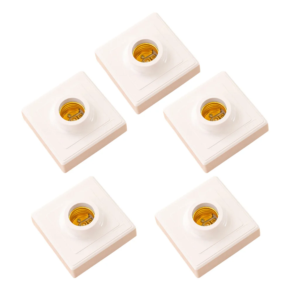 

5pcs E27 Lamp Socket Led Light Holder Vintage Bulb Socket Durable Easy Installation Retro Lamp Holder For Kitchen Bedroom