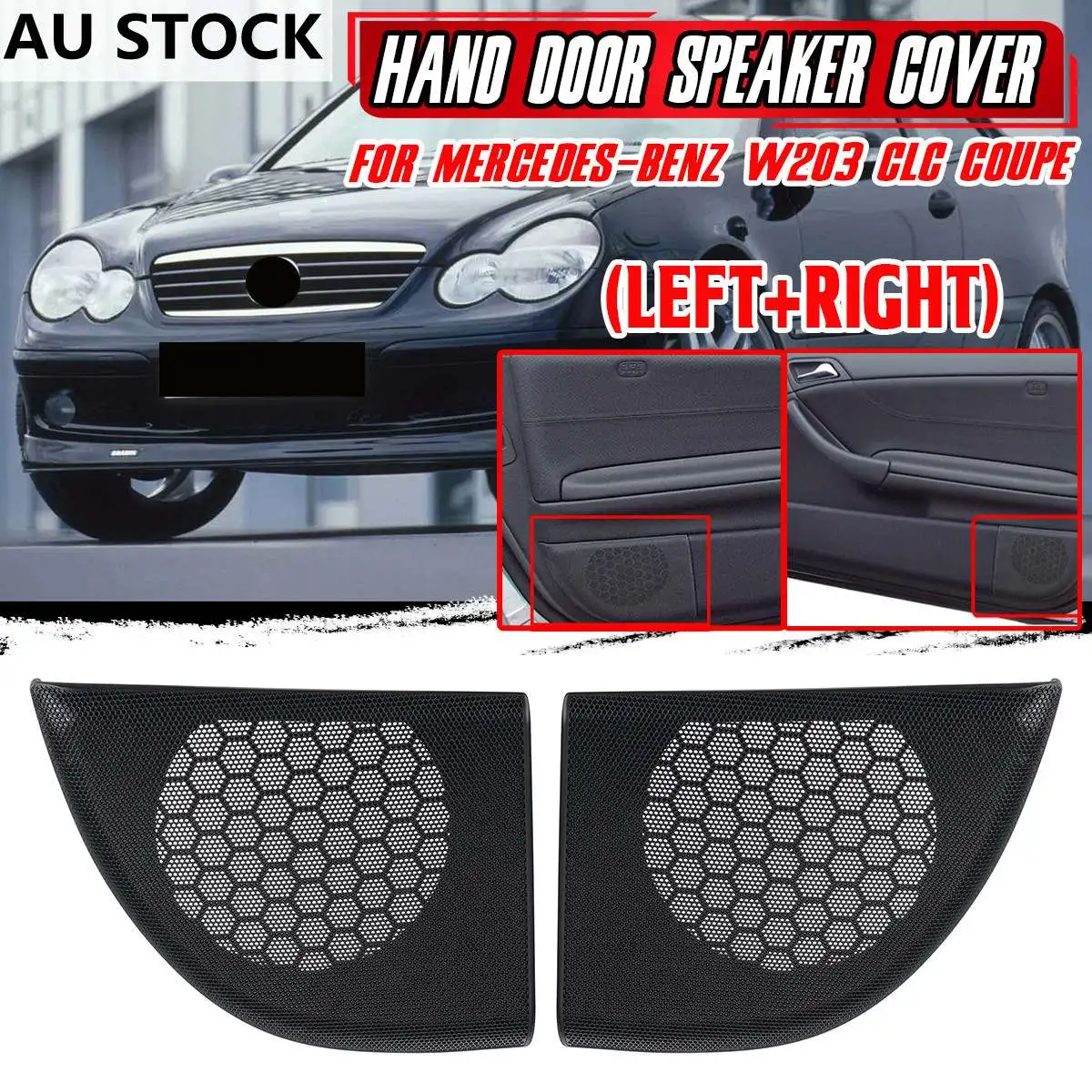 Left/Right W203 Car Side Door Hand Door Speaker Cover Horn Cover Trim For Mercedes For Benz W203 CLC Coupe 2Dr A20372703889051