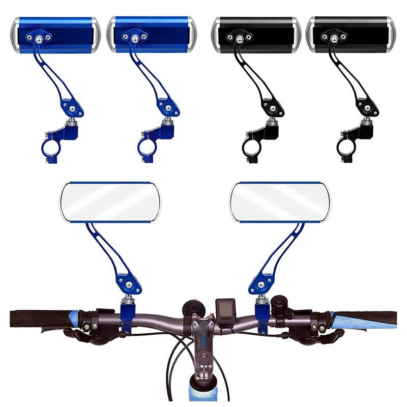 

Велосипедные зеркала, 4 шт., вращающееся зеркало заднего вида на руль, регулируемые велосипедные зеркала для руля, безопасное вращение на 360 градусов