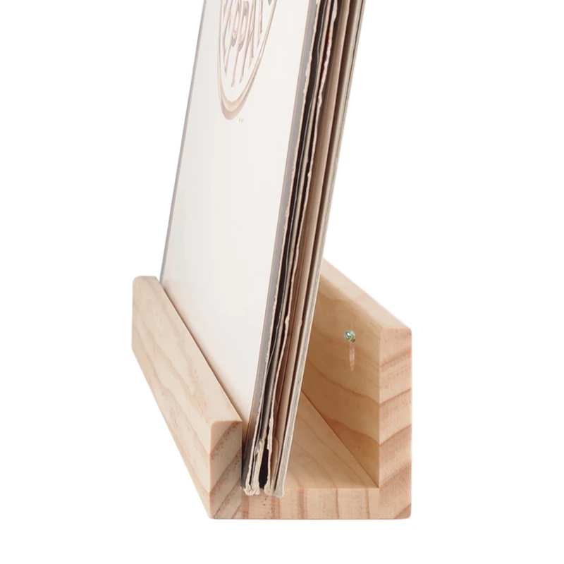 Vinyl Record Stand Display Wall Mount Solid Wood Album Shelf Bracket Hanging Storage LP Holder