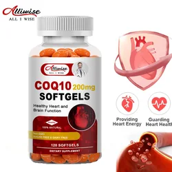 Coenzyme Q10 Capsules 500mg, for Circulation Stress Health and Body Energy, Better Absorption, Antioxidant Heart Health
