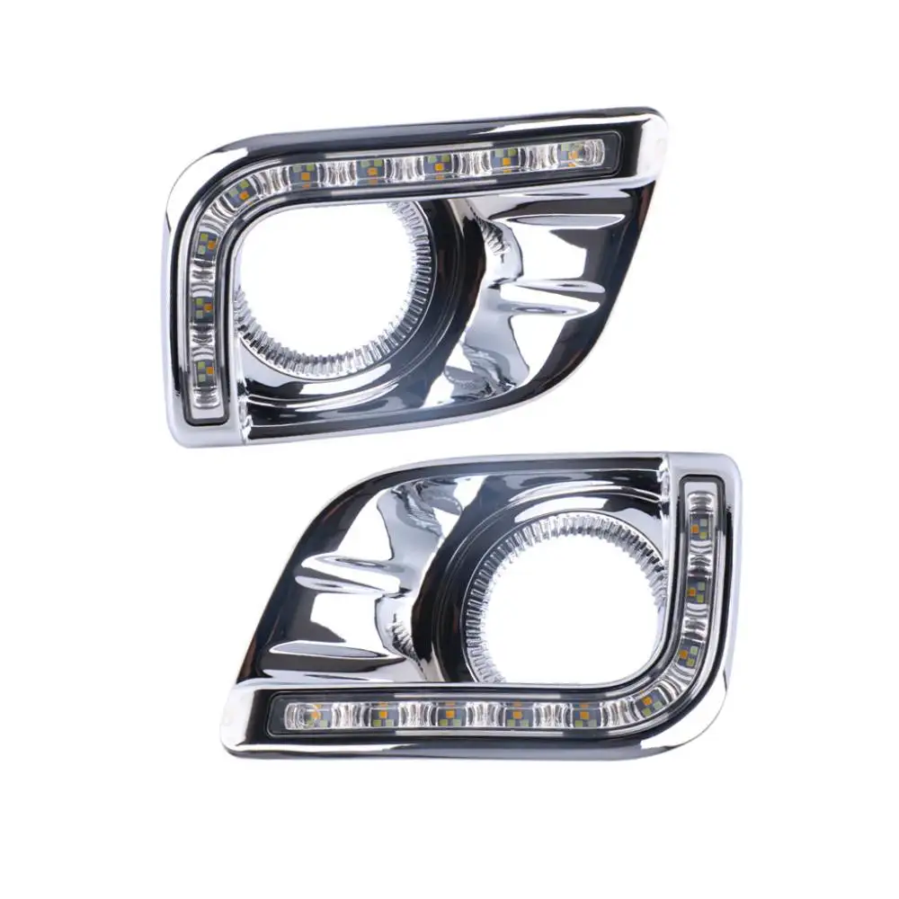 

Чехол на светодиодные дневные ходовые огни July King для Toyota Land Cruiser Prado FJ150 2011 2012 2013, светодиодный передний бампер DRL, 6000K белый