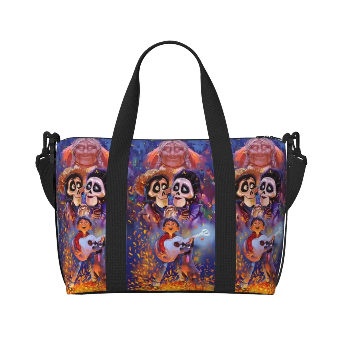 

Женская большая сумка Coco на заказ, большая вместительная комедийная анимационная спортивная пляжная дорожная сумка на плечо