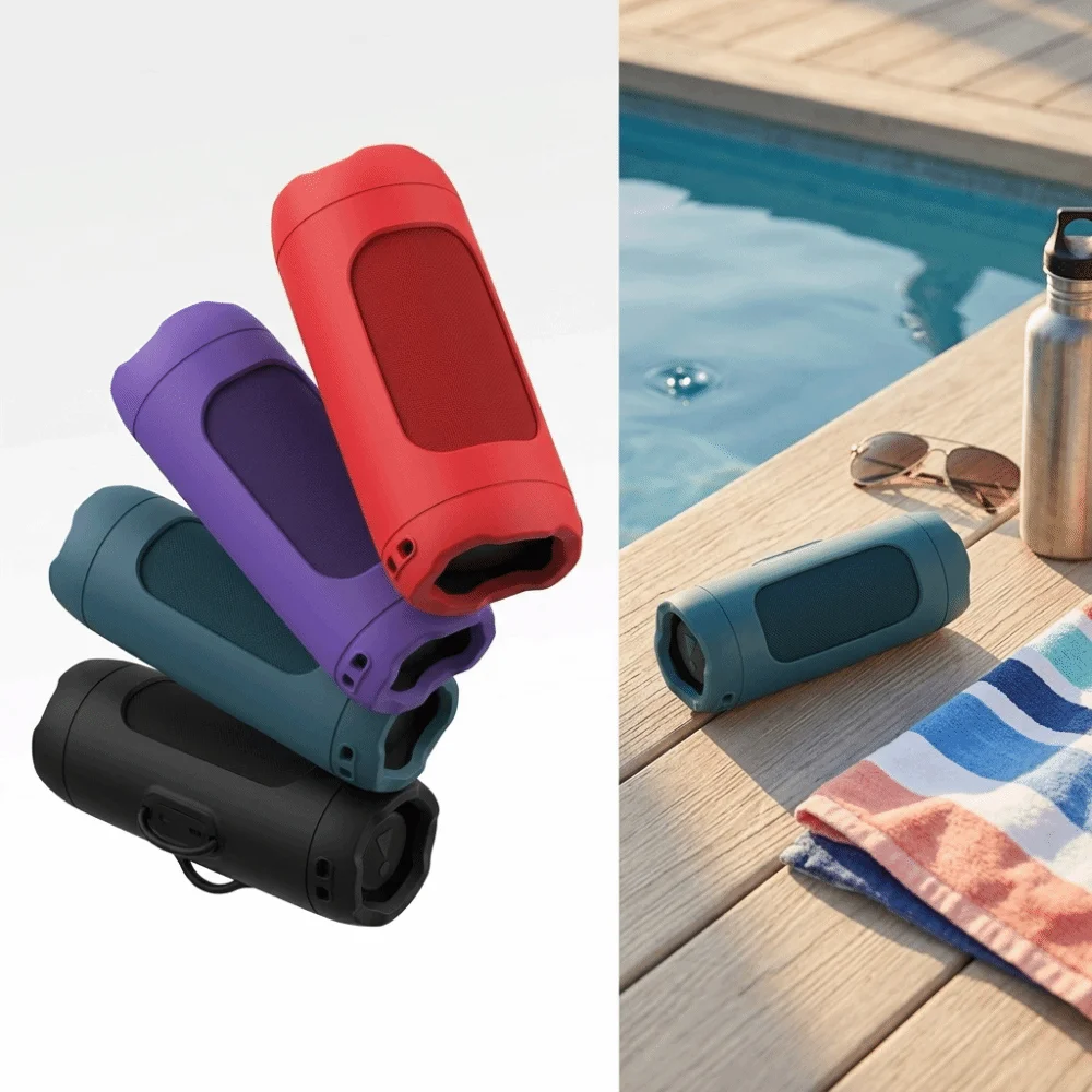 Anti-Scratch Silicone Protective Sleeve Precise Cutouts Multiple Colors Portable Speaker Sleeve for JBL Flip 7