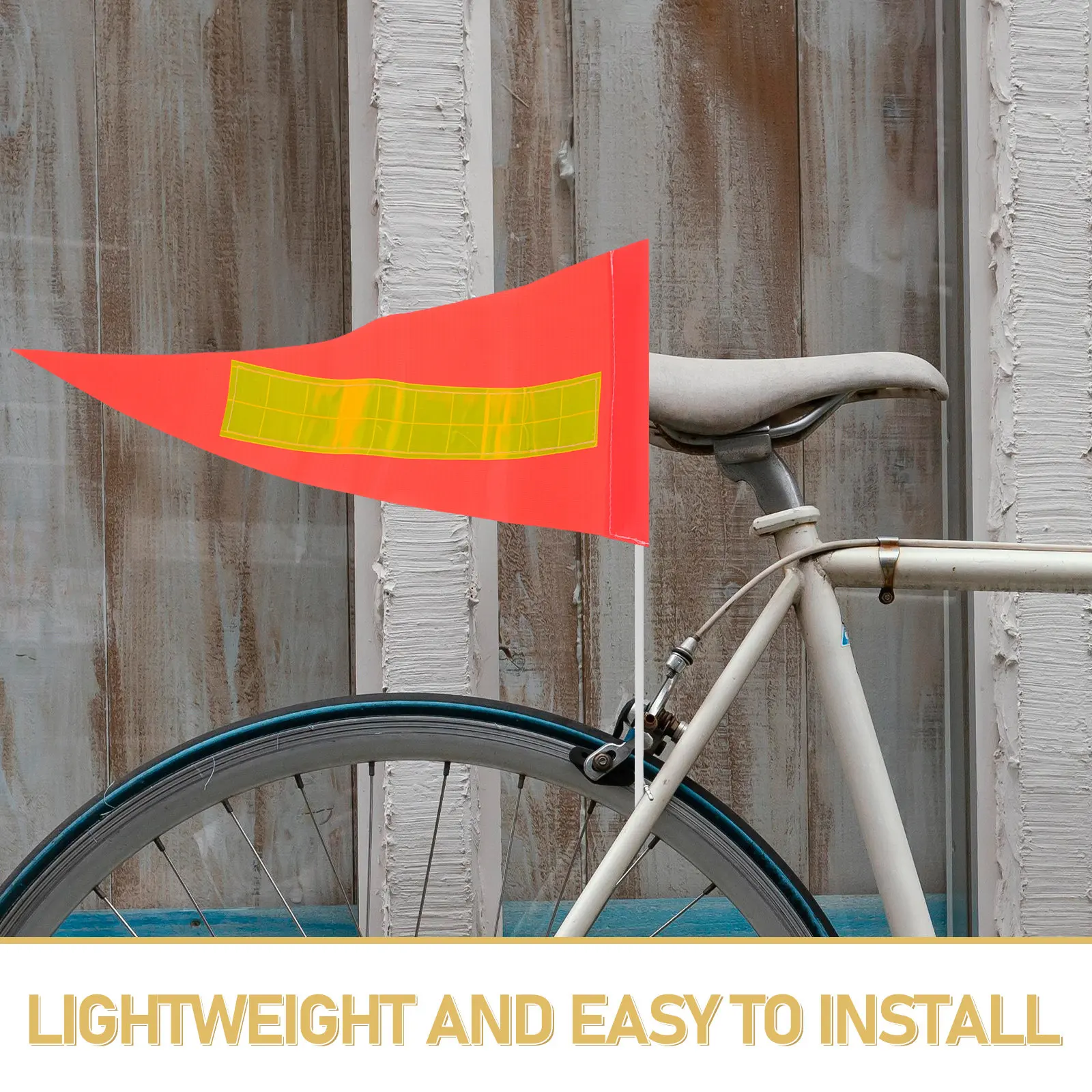 1Set Safety Flagpole High Visibility Tear-Resistant Bike Flag for Bicycles Drift Cars Outdoor Cycling Traffic