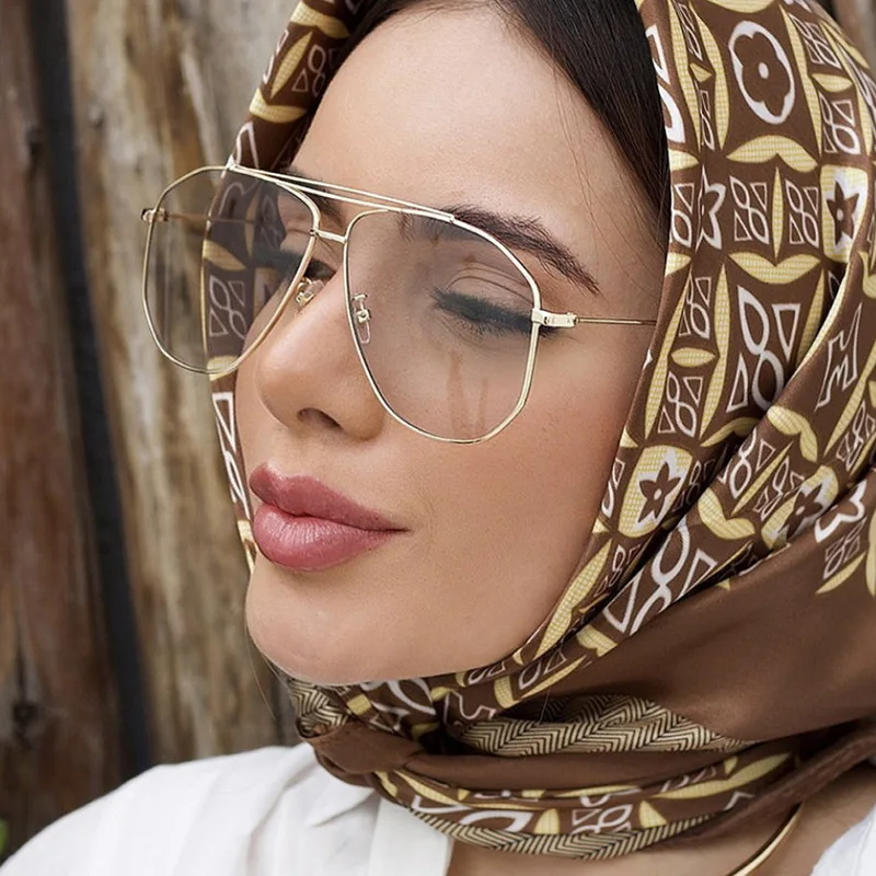 

Faionable Large Frame F Eyeglasses UV Protection Street Sle Women's Sunglasses Ele Personali Square Face Suitable