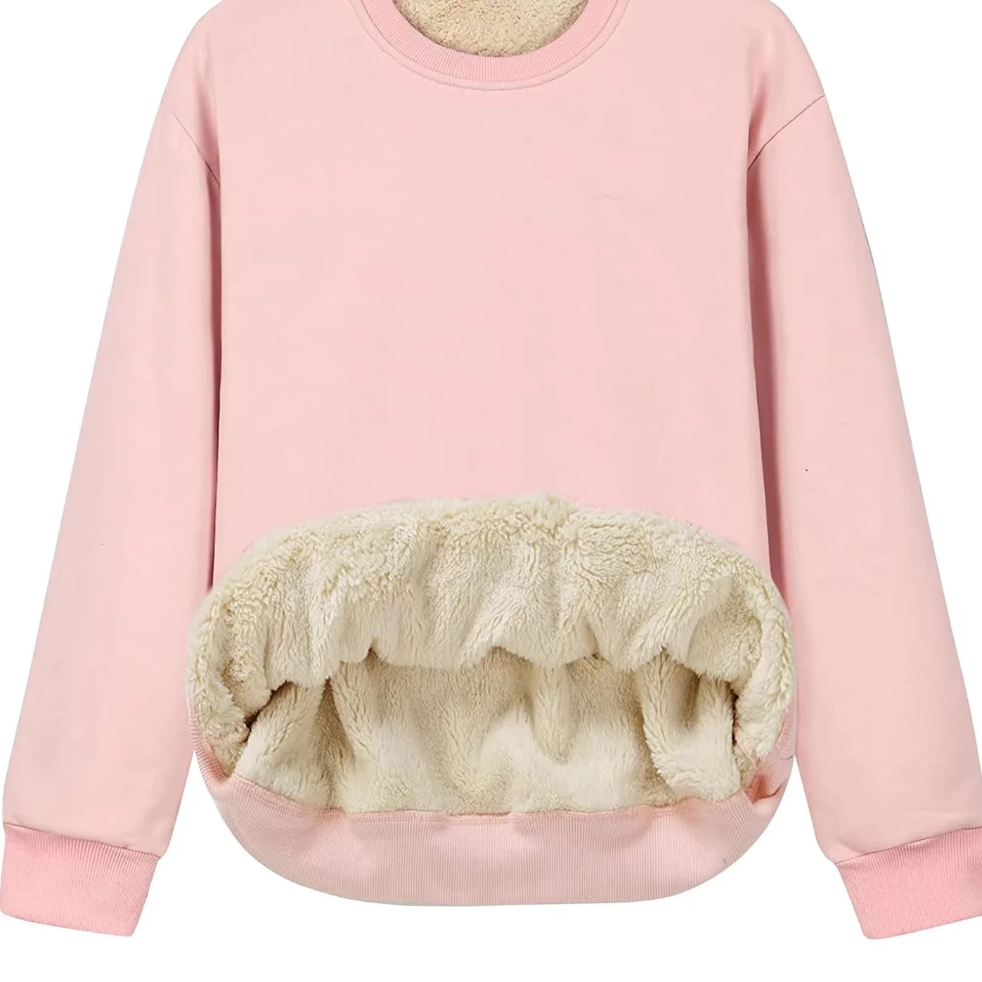 เสื้อฮู้ดผู้หญิงทรงหลวม แขนยาว สำหรับฤดูใบไม้ร่วงและฤดูหนาว เหมาะสำหรับใส่เป็นเสื้อตัวในหรือใส่เที่ยวกลางแจ้ง