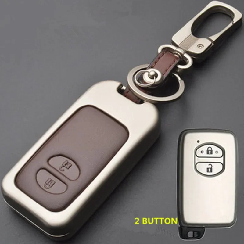 Leather Car Key Case Cover For Toyota Land Cruiser Prado 150 Camry Prius Crown For Subaru 2013 2014 Foreste Outback XV legacy