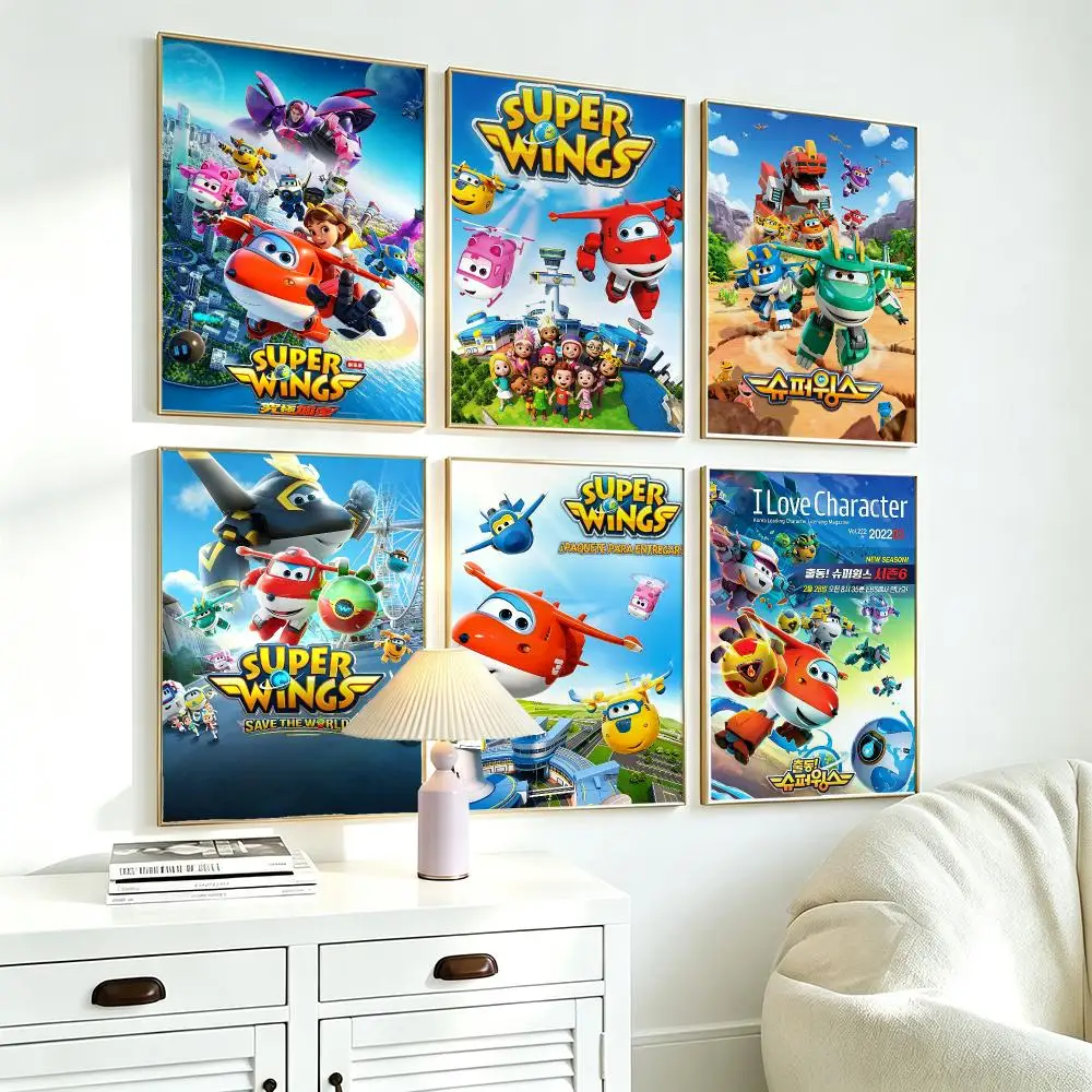 Modern Aesthetic Wall Art Poster animation Super Wings Poster for Office Home Decor Interior Large Wall Picture Print