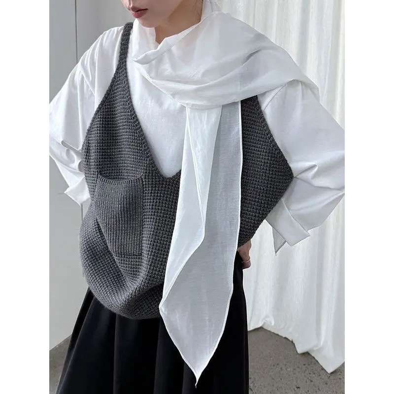 

Sling vest women's short stacked top with knitted vest sleeveless halter top