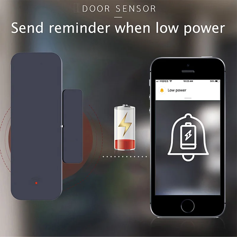 Imagem -05 - Tuya Zigbee-sensor de Porta Magnética Sensor de Entrada de Janela Segurança Anti-roubo Vida Inteligente Alexa Google Home Wi-fi