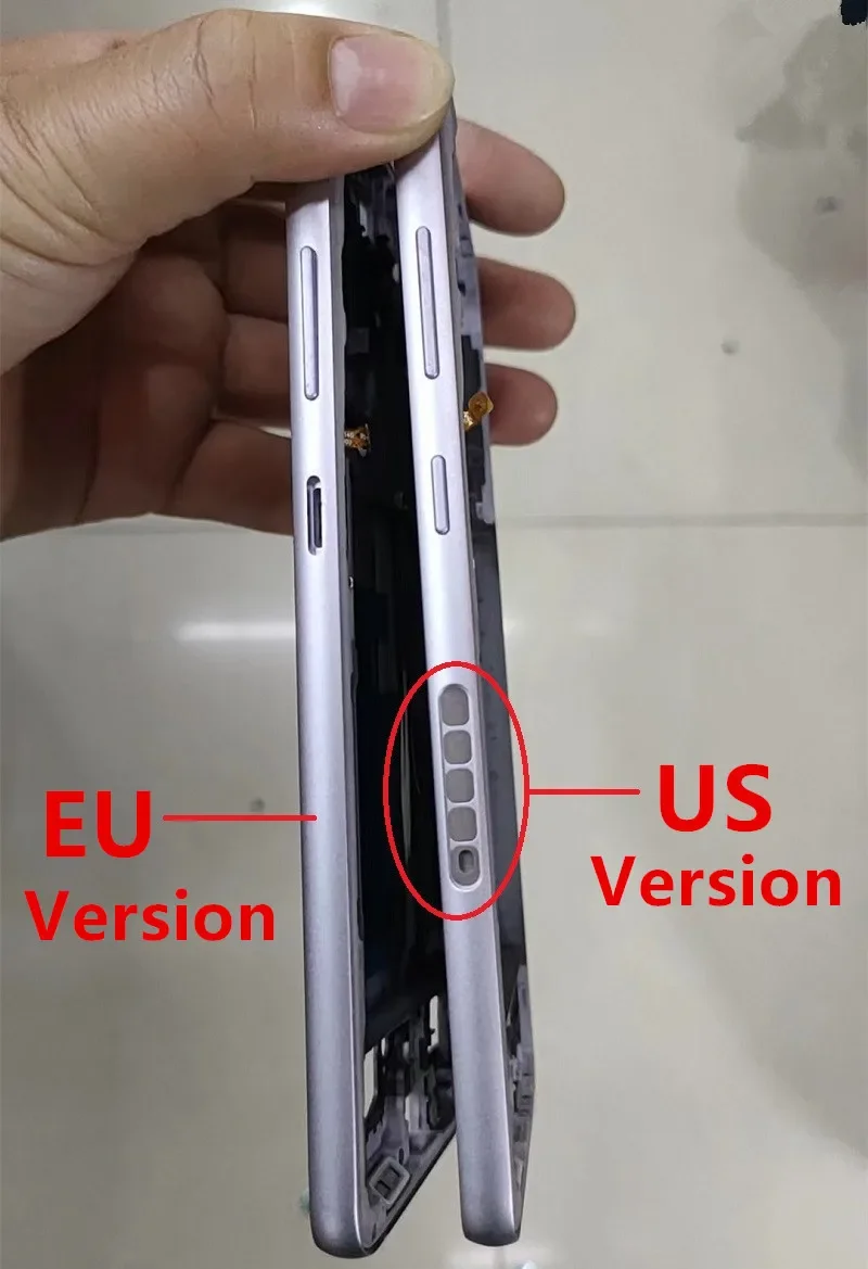 S21fe Middle Frame For Samsung Galaxy S21 FE G990 Housing Board LCD Faceplate Bezel Replace Repair Parts + Side Buttons
