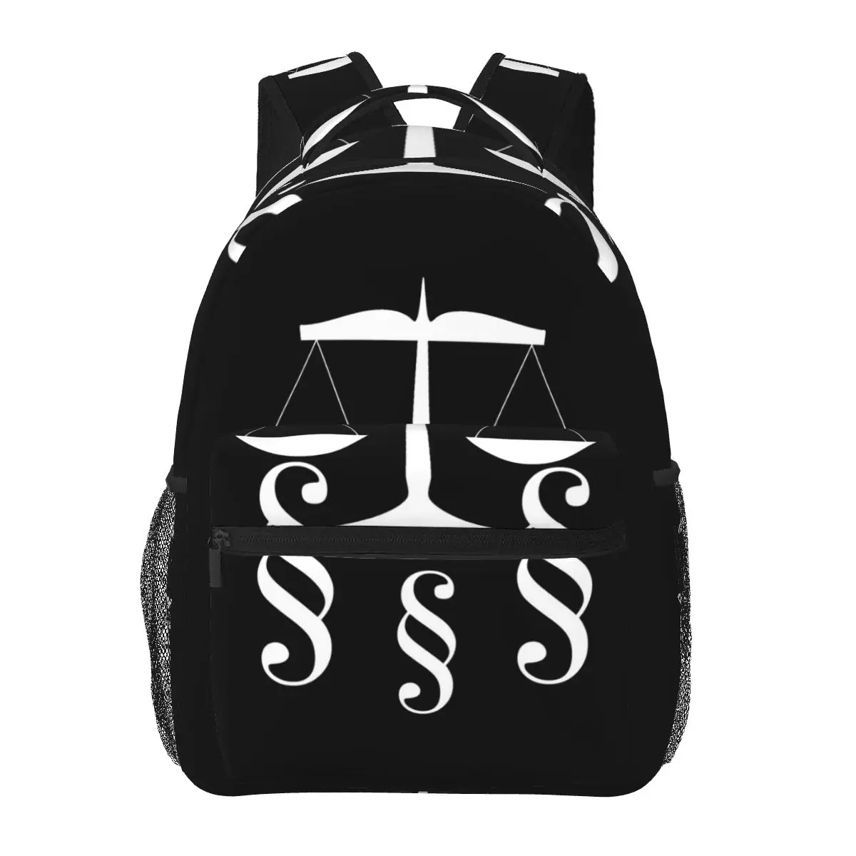 Gold Scales Of Justice Law Lawyer Legal Party Backpacks Boys Girls Bookbag Students School Bags Travel Rucksack Shoulder Bag