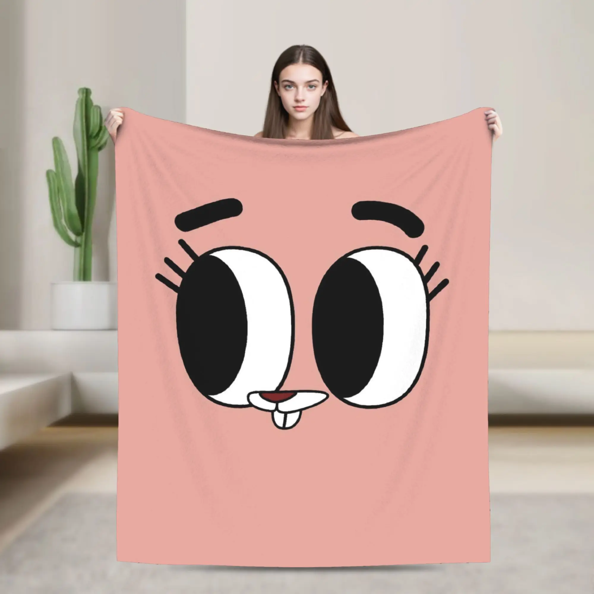 Anaise Blanket Amazing World Of Gumballs Flannel Novelty Breathable Throw Blankets for Bedding Lounge Spring Autumn,