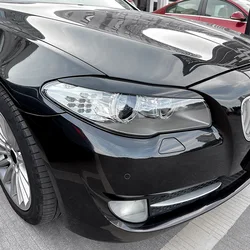 2PCS ABS Car Headlight Eyebrows Headlamp Eyelid Cover Trim For BMW 5 Series F10 F11 2011-2017 Styling Accessories