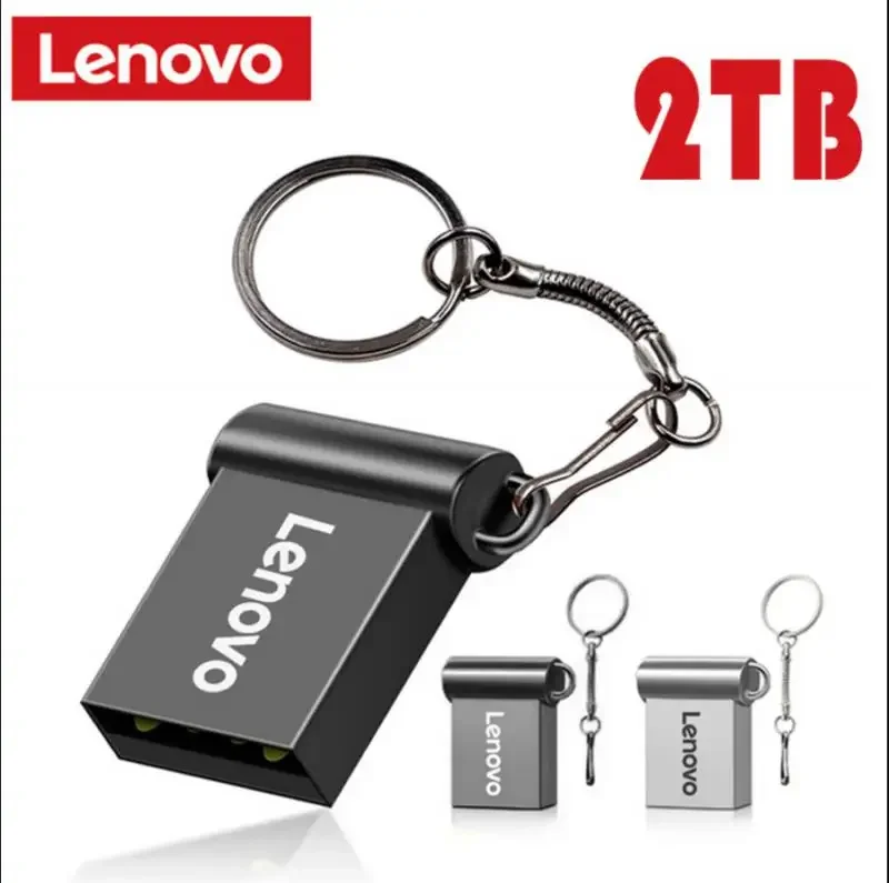 Lenovo USB3.0 Metal Disk 2TB 1TB High-Speed Flash Drives Portable Hard Drive File Rransfer Waterproof U Disk For Laptop Desktop