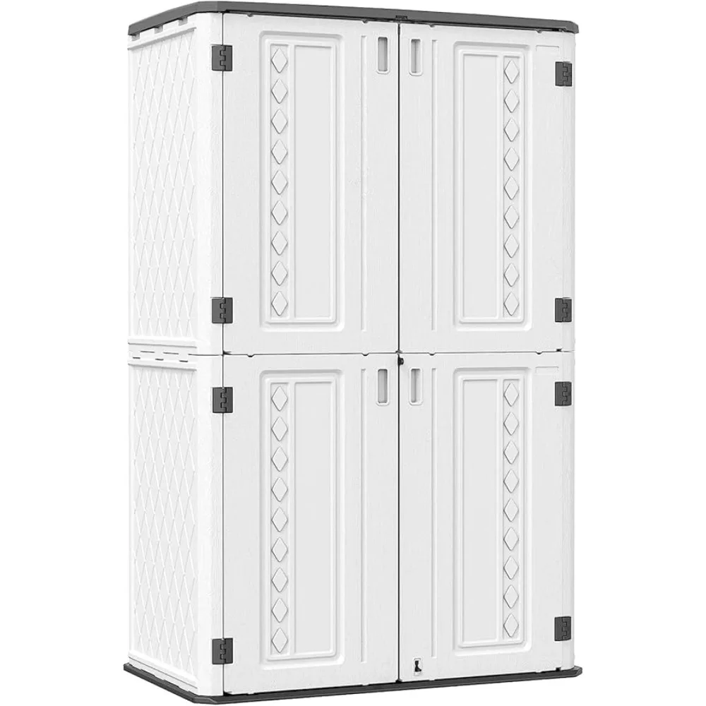 

Outdoor Storage Shed, 4×2.5×6.6 FT, Waterproof Metal Perfect Storages Cabinet, Outdoor Storage Room