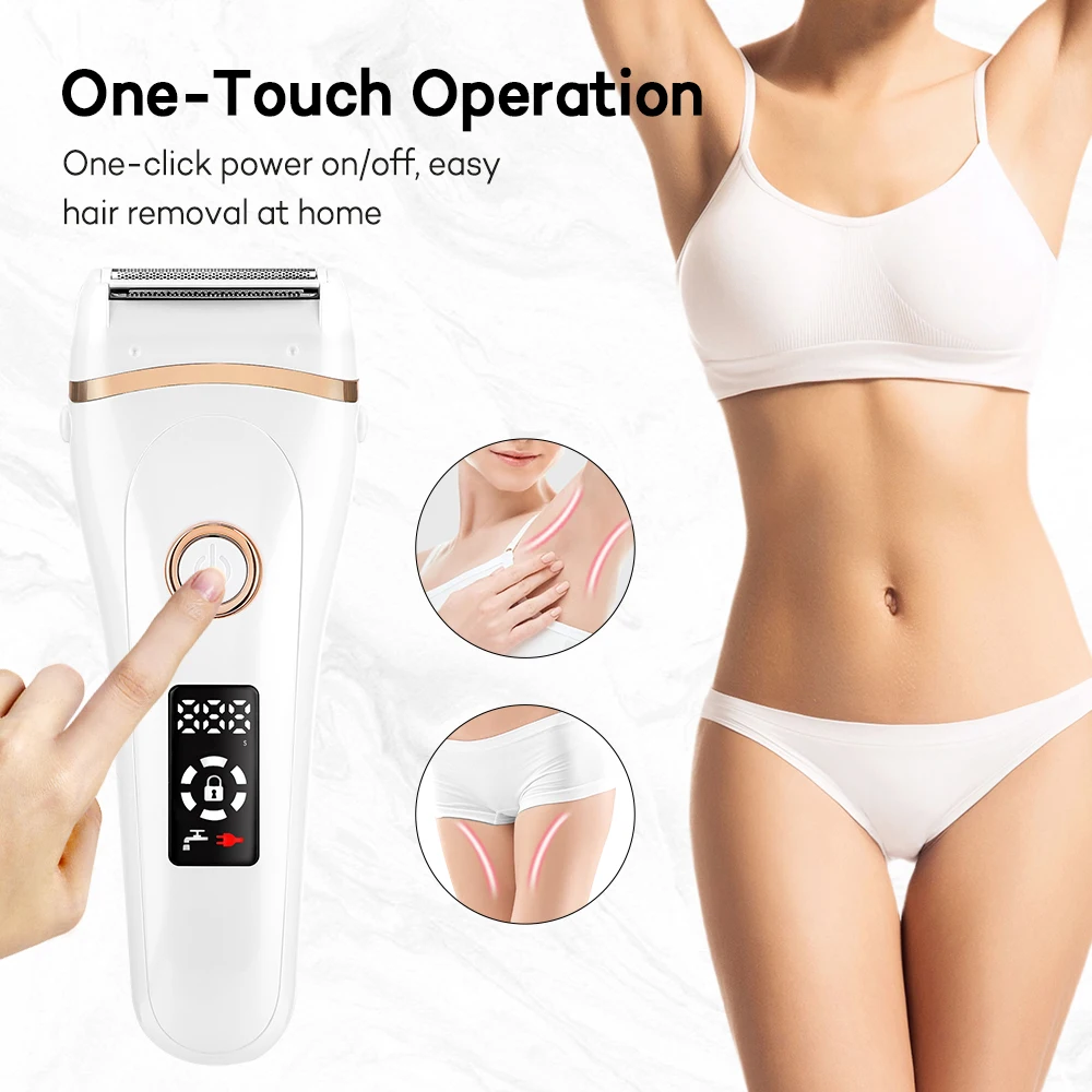 Electric Epilator Rechargeable Hair Remover Leg Body Portable Lady Shaver Hair Removal Tool Underarms Facial Epilator for Women