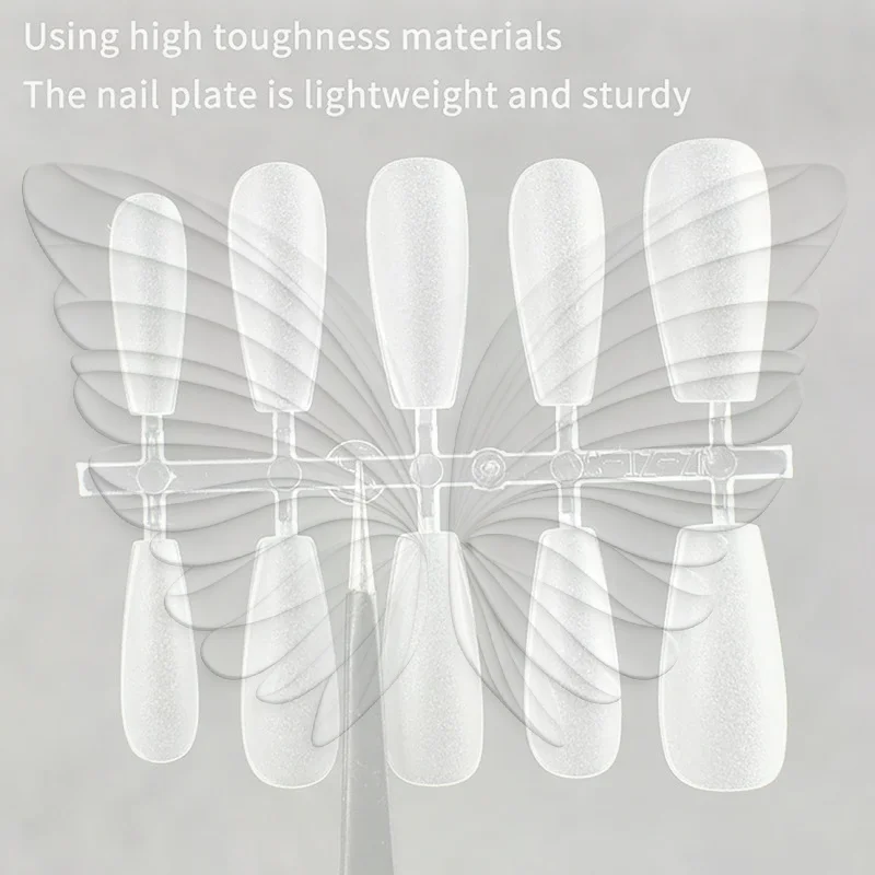 100pcsXS/S/ M/L No Filing Press On False Nail Tips Ultra Thin Natural Curvature