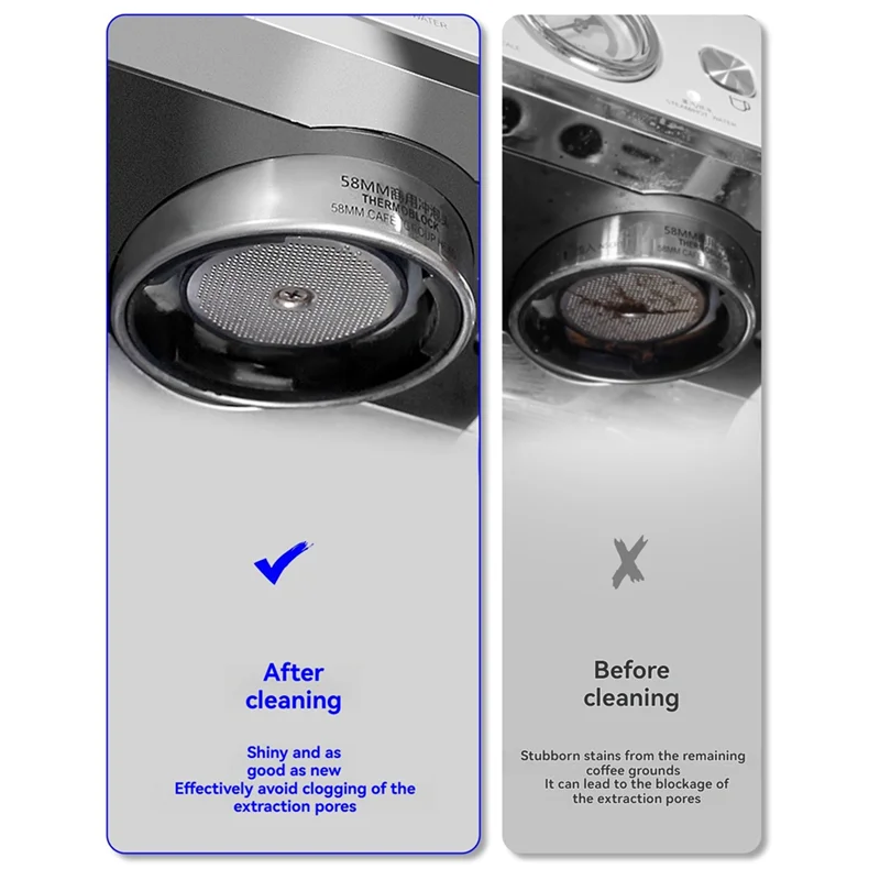 

-ESTR Steam Cleaning Brush For Espresso Coffee Machine Brewing Head To Remove Grease And Dir Anti-Scalding Detachable