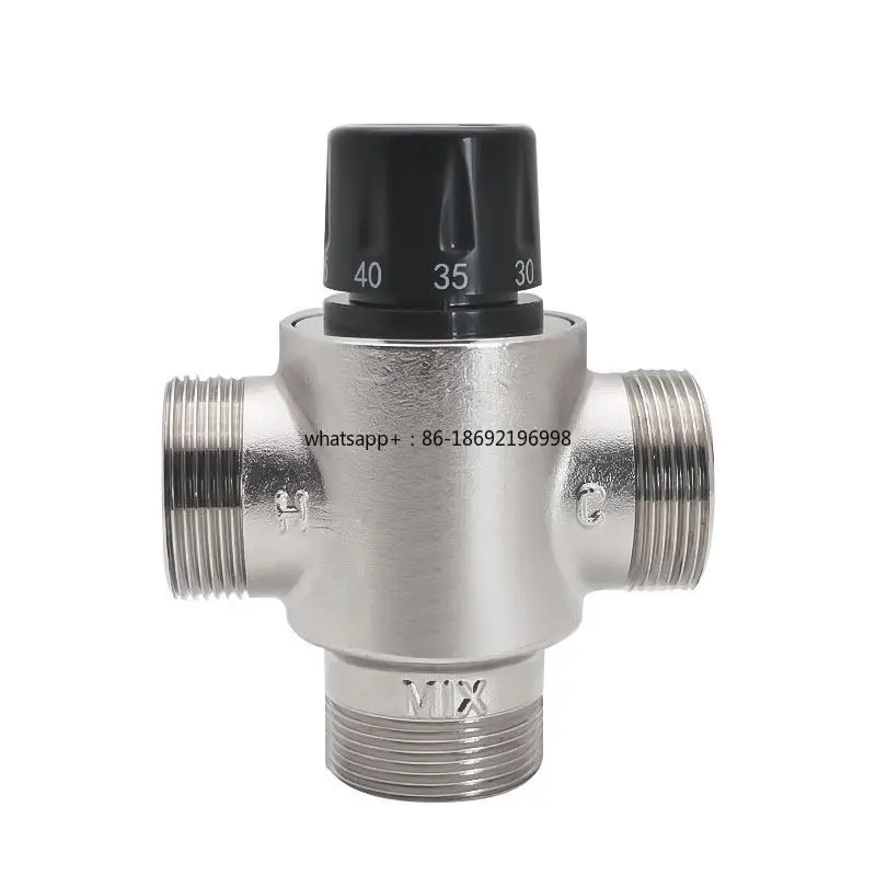 All-copper 2-inch DN50 Engineering Pipeline Thermostatic Valve Bathroom Large-flow Thermostatic Mixing Valve