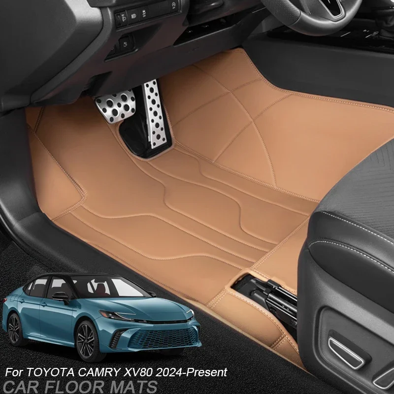 

Custom Nappa Leather For Toyota Camry XV80 2024-Present Car Foot Protect Mat Auto Luxury Waterproof Floor Pad Interior Accessory