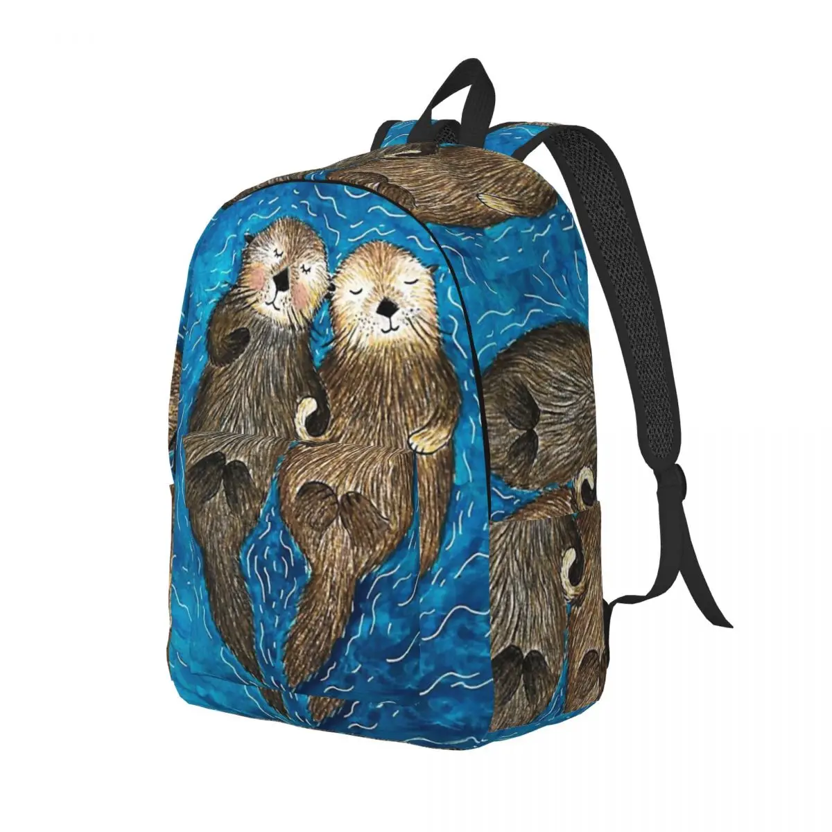 Otter CUTE SLEEP Student Backpack School Bag Hiking Travel Daypack for Boys Girls Bookbag Shoulder Bags