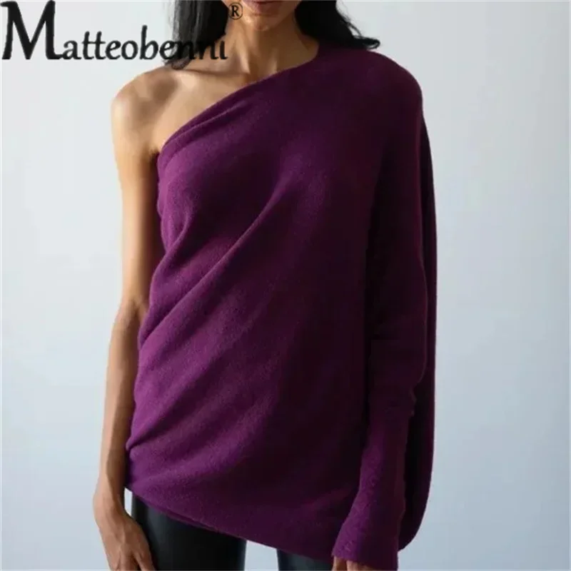 Women One Size Loose Pullover Jumpers Solid Color Crew Neck Pullover Knitted Sweater Female Comfortable Commuter Casual Knitwear