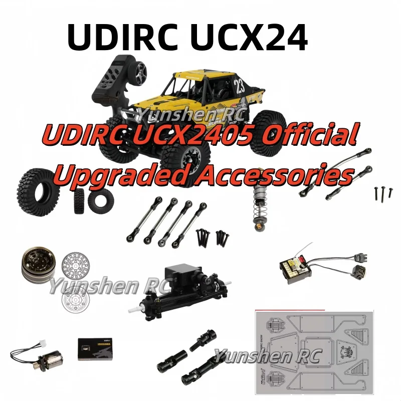 UDIRC UCX2405 Snow Leopard Original Upgraded Parts Metal Wheel Hub Car Shell Electric Installation Pull Rod Suspension Axle