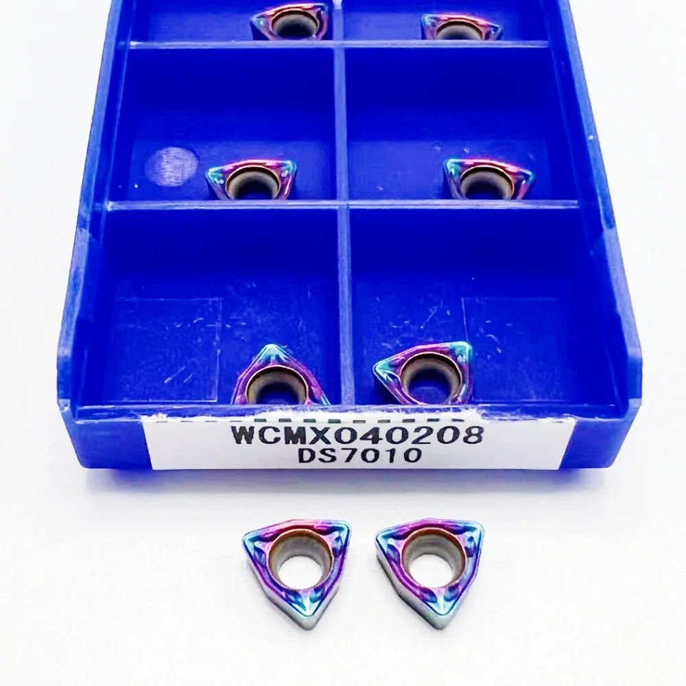 WCMX040208 DS7010 Carbide Grooving Inserts CNC Lathe Tools U-Type  WCMX Indexable Blade for Steel High Hardness Cutting ﻿