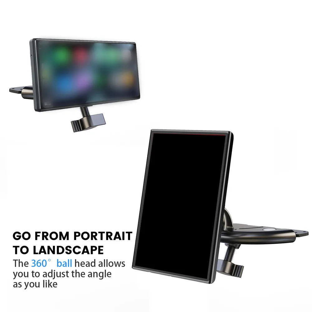 CD Slot Car Mount Space-saving For CarPlay Black Space-saving Adjustable Angles & Low Profile CD Port Phone Holder Accessories