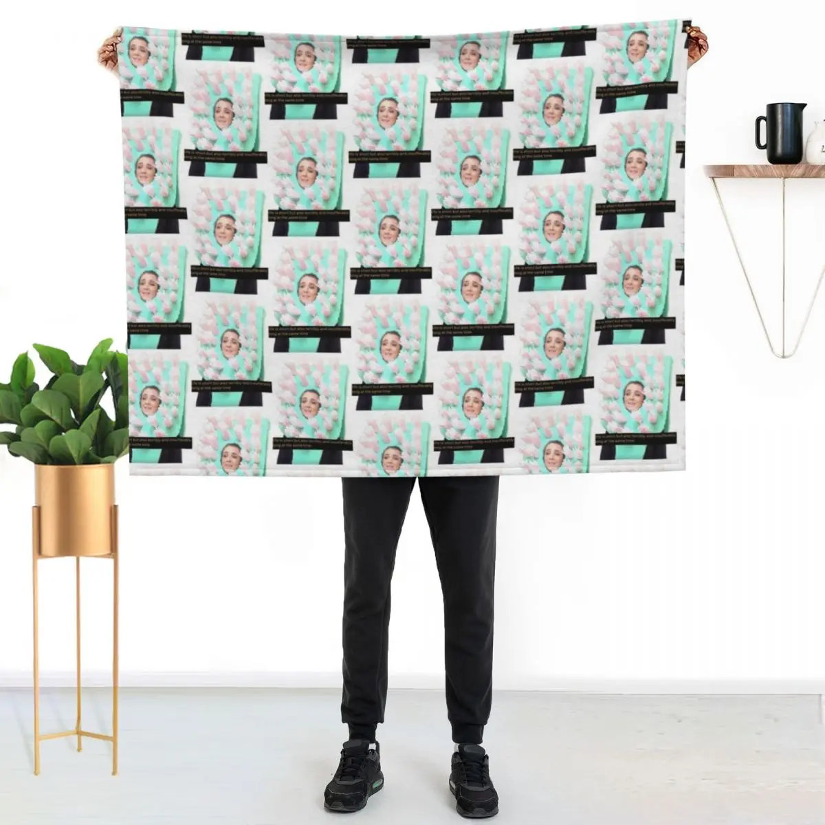 Jenna Marbles toothbrush Throw Blanket Cute Plaid Flannel Fashion Sofas Custom Furrys bed plaid Blankets