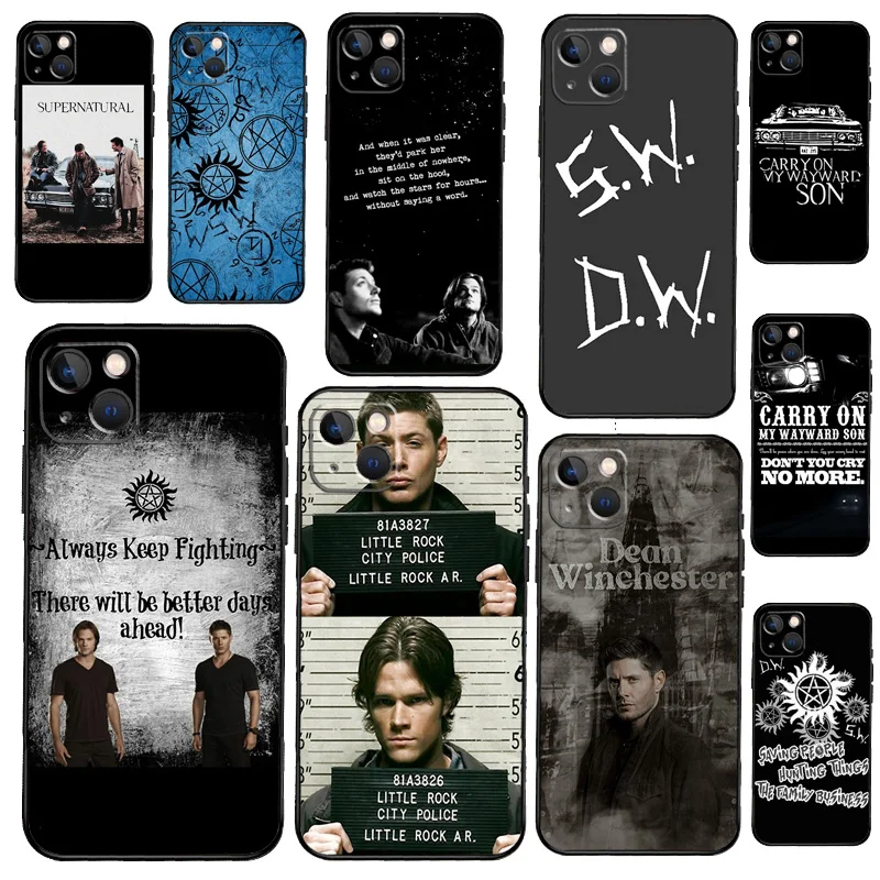 Supernatural SPN Dean And Sam Phone Case For iPhone 14 11 12 13 Pro X XR XS Max 6 6S 7 8 Plus SE 2020 Back Cover