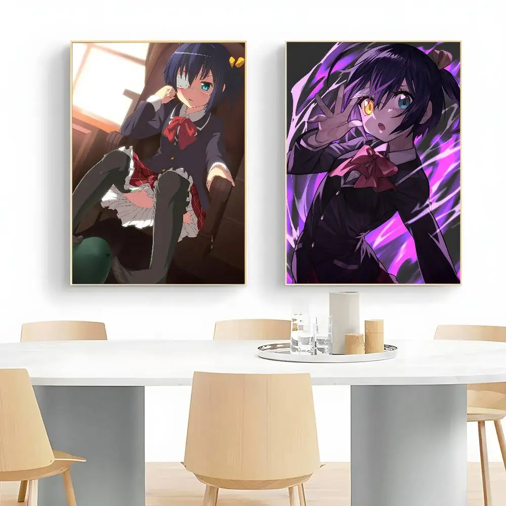 ملصق Love Chunibyo الأوهام الأخرى تاكاناشي ريكا HD جدار فني لزج مقاوم للماء لغرفة المعيشة المنزلية وغرفة النوم بار جمالي